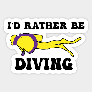 I'd Rather Be Diving: Intersex Sticker